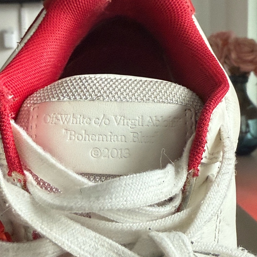 Off-White Red and White Sneakers